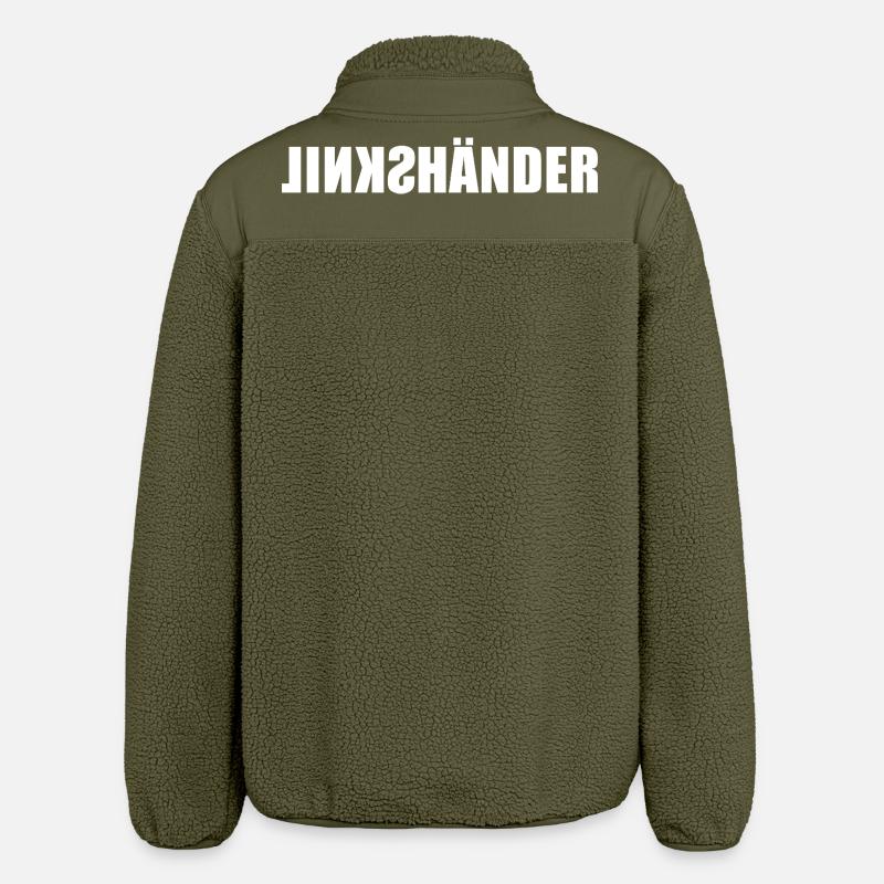 Gaucher - avec gauche - écriture miroir - Veste sherpa unisexe coupe décontractée Stanley/Stella - kaki