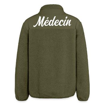 Arzt im Gesundheitswesen Doktor Sauveur - Relaxed Fit Unisex Sherpajacke von Stanley/Stella - Khaki - Hinten