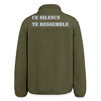 DIESE STILLE IST WIE DU - Relaxed Fit Unisex Sherpajacke von Stanley/Stella - Khaki - Hinten