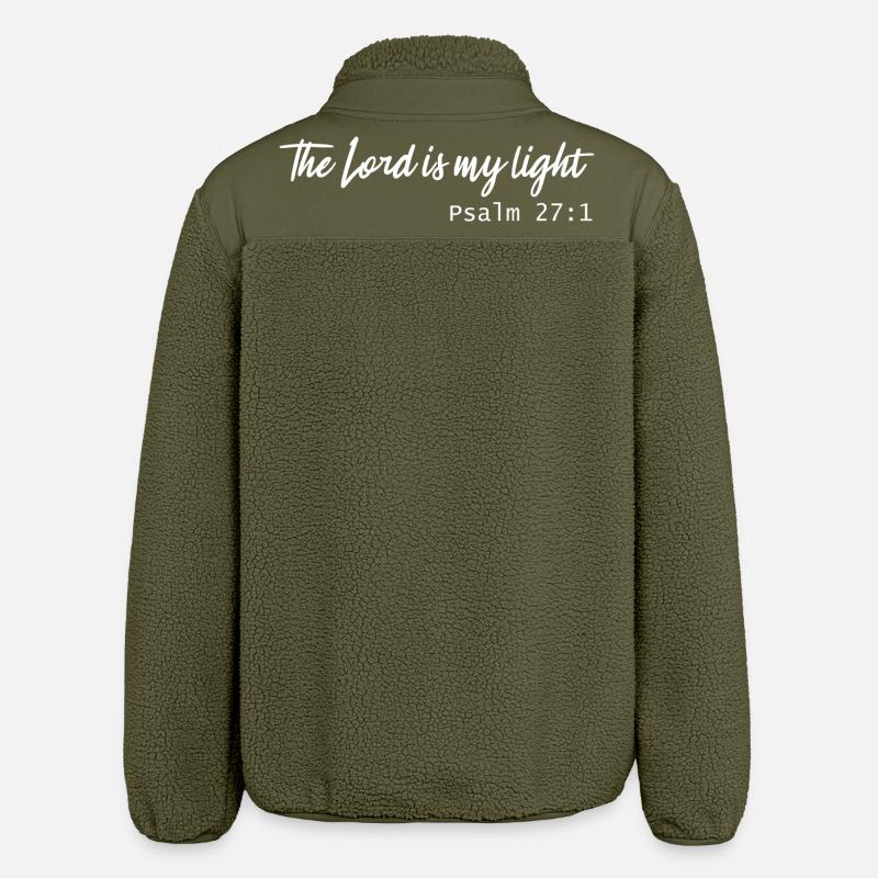 Le Seigneur est ma lumière - Veste sherpa unisexe coupe décontractée Stanley/Stella - kaki