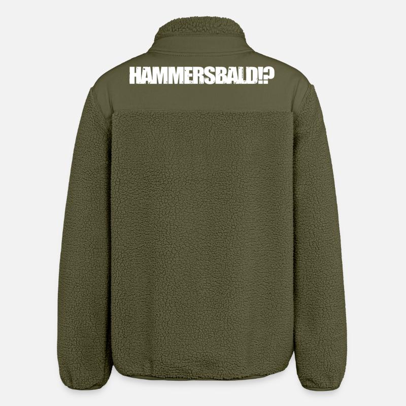 HAMMERSBALD?! WHITE  - Relaxed Fit Unisex Sherpajacke von Stanley/Stella - Khaki