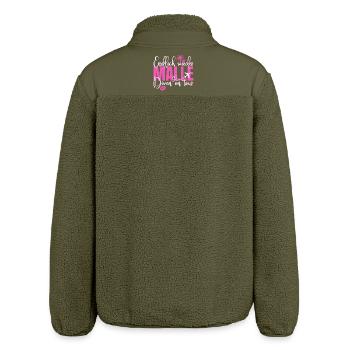 Mallorca Spruch Endlich Wieder Malle Diven On Tour - Relaxed Fit Unisex Sherpajacke von Stanley/Stella - Khaki - Hinten