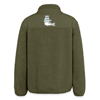 Seehund Fisch - Relaxed Fit Unisex Sherpajacke von Stanley/Stella - Khaki - Hinten