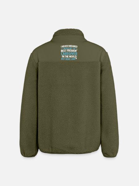 Beste Pflegerin Der Welt Design - Relaxed Fit Unisex Sherpajacke von Stanley/Stella - Khaki