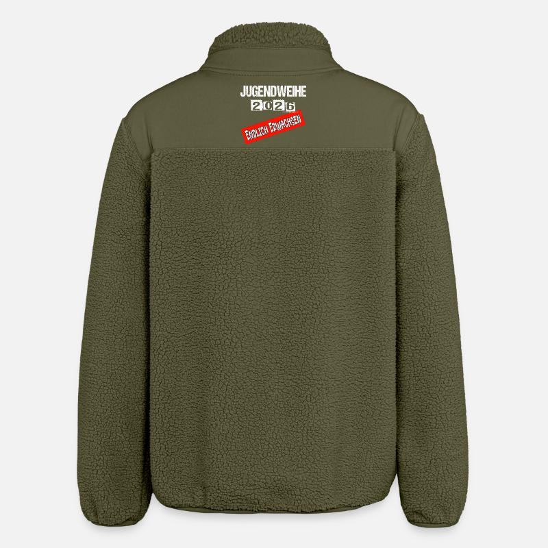 Jugendweihe - Jugendweihe 2026 - Relaxed Fit Unisex Sherpajacke von Stanley/Stella - Khaki