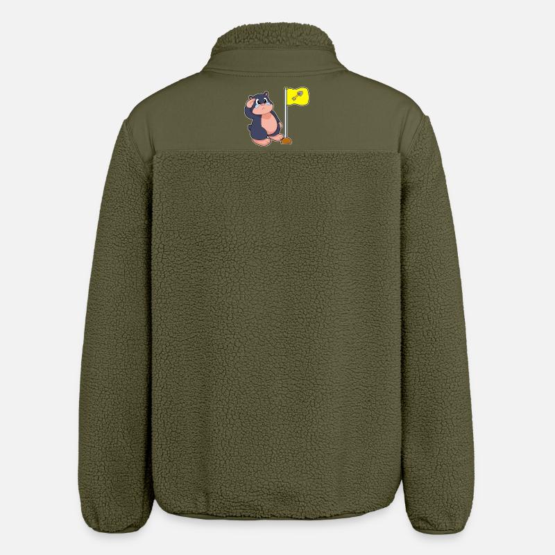 Drapeau taupe - Veste sherpa unisexe coupe décontractée Stanley/Stella - kaki