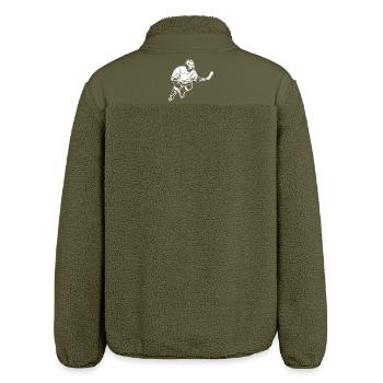hockey player - Relaxed Fit Unisex Sherpa Jacket by Stanley/Stella - khaki - Back