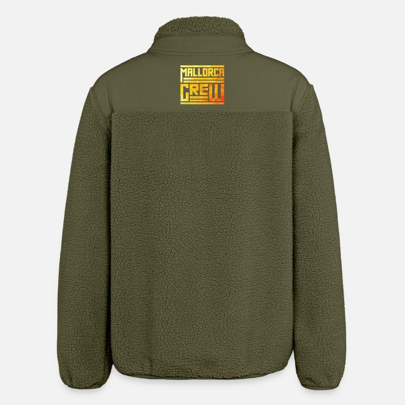 Mallorca Retro Splash - Relaxed Fit Unisex Sherpajacke von Stanley/Stella - Khaki