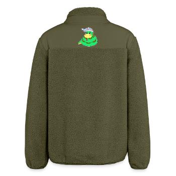 Schlange Schlafen Nachtmütze - Relaxed Fit Unisex Sherpajacke von Stanley/Stella - Khaki - Hinten