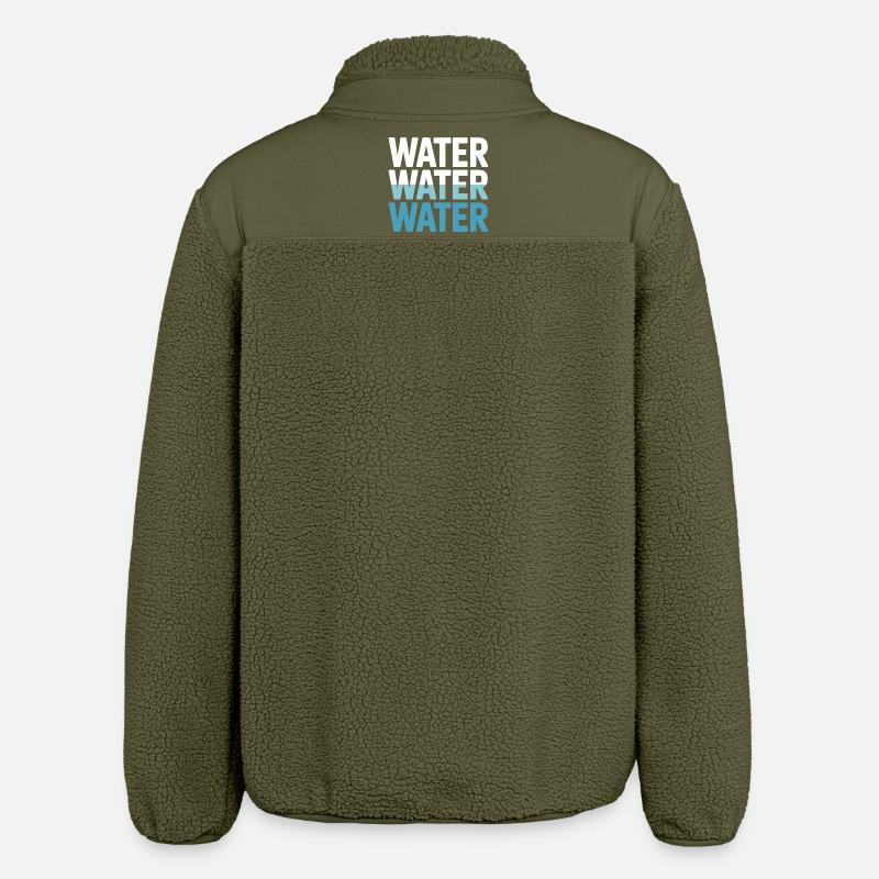 Boire Eau Hydrater Océan Rivière - Veste sherpa unisexe coupe décontractée Stanley/Stella - kaki