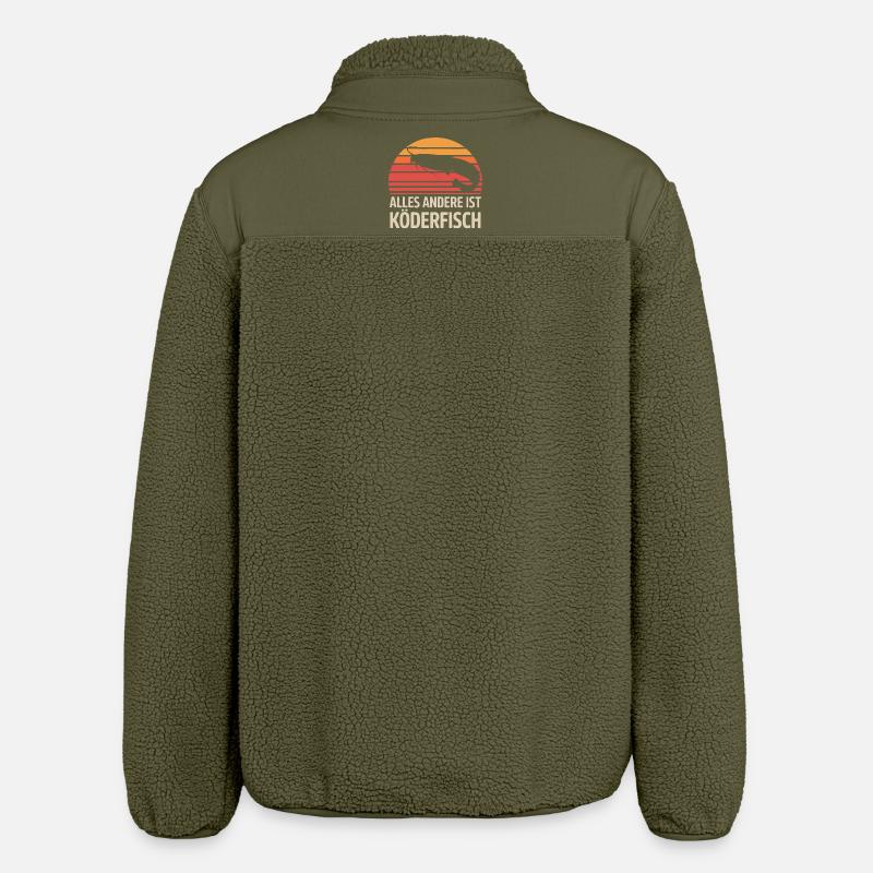 Catfish Angler – Everything Else Is Baitfish - Relaxed Fit Unisex Sherpa Jacket by Stanley/Stella - khaki