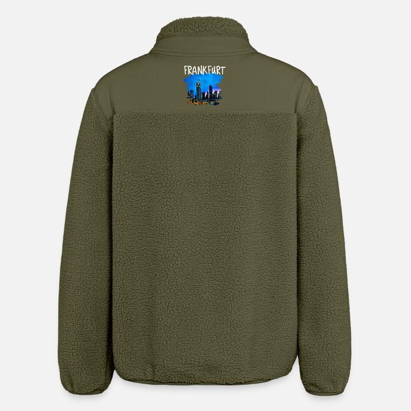 Frankfurt Skyline - Relaxed Fit Unisex Sherpajacke von Stanley/Stella - Khaki