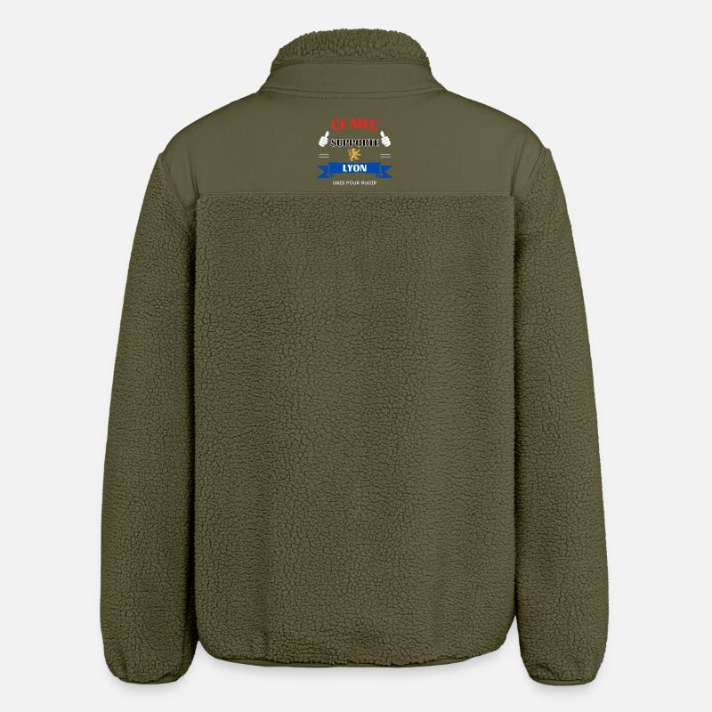 Ce mec supporte Lyon - Veste sherpa unisexe coupe décontractée Stanley/Stella - kaki