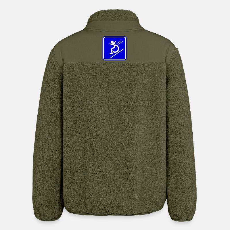 This wheelchair user rolls down quickly * - Relaxed Fit Unisex Sherpa Jacket by Stanley/Stella - khaki