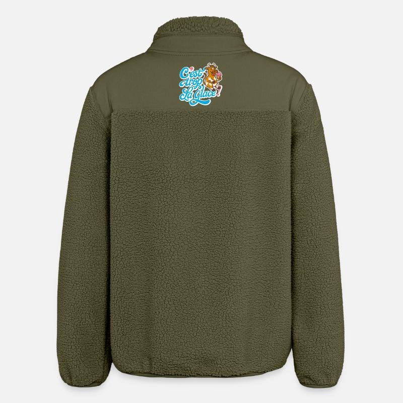 C'est trop la glace ! - Veste sherpa unisexe coupe décontractée Stanley/Stella - kaki