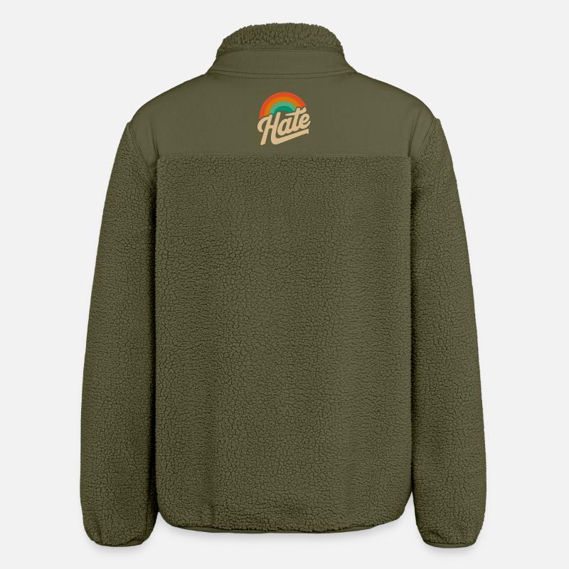 Hate aber auf eine nette weise - Relaxed Fit Unisex Sherpajacke von Stanley/Stella - Khaki