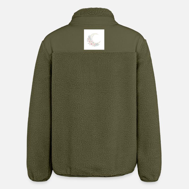 Couronne de fleurs de lune - Veste sherpa unisexe coupe décontractée Stanley/Stella - kaki