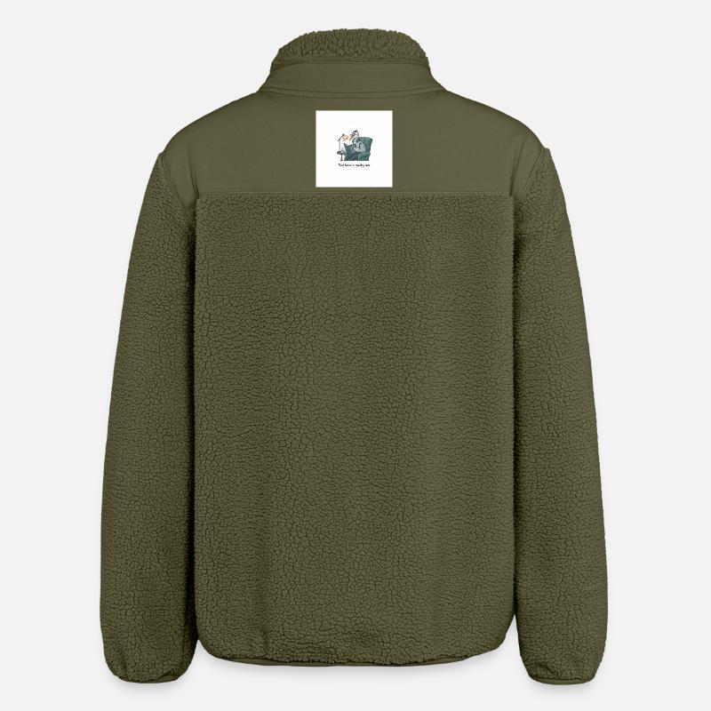 Quantenvogel-Lesen im Sessel - Relaxed Fit Unisex Sherpajacke von Stanley/Stella - Khaki