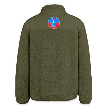 Rundes Basketballfeld-Abzeichen - Relaxed Fit Unisex Sherpajacke von Stanley/Stella - Khaki - Hinten