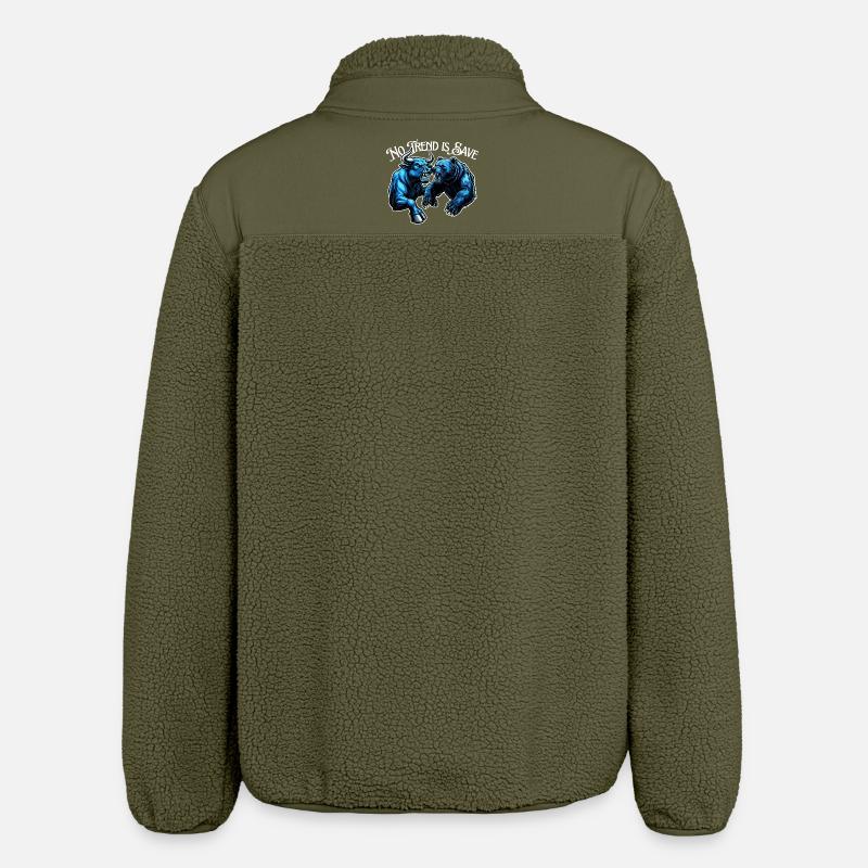 Stier vs Bär im Trend - Relaxed Fit Unisex Sherpajacke von Stanley/Stella - Khaki