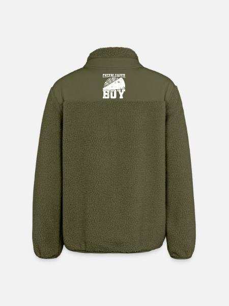 Cheerleader Boy - Relaxed Fit Unisex Sherpa Jacket by Stanley/Stella - khaki