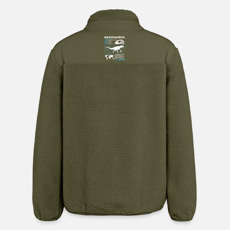 Mapusaurus Fact Sheet - Relaxed Fit Unisex Sherpa Jacket by Stanley/Stella - khaki