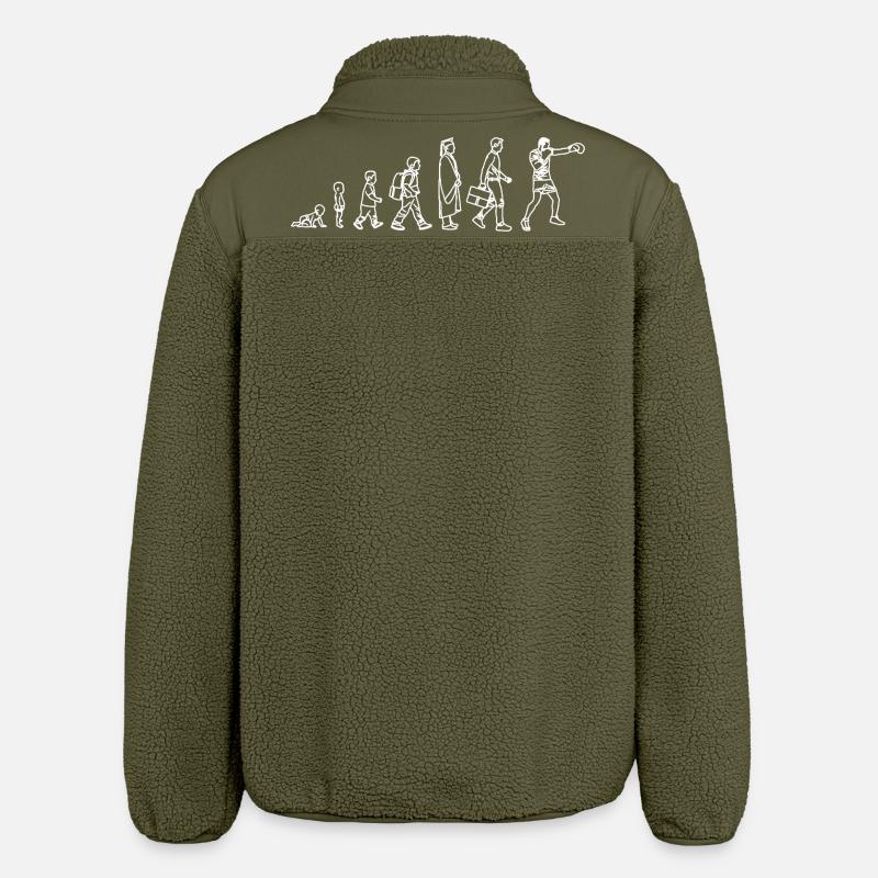 Évolution du Boxer - Veste sherpa unisexe coupe décontractée Stanley/Stella - kaki