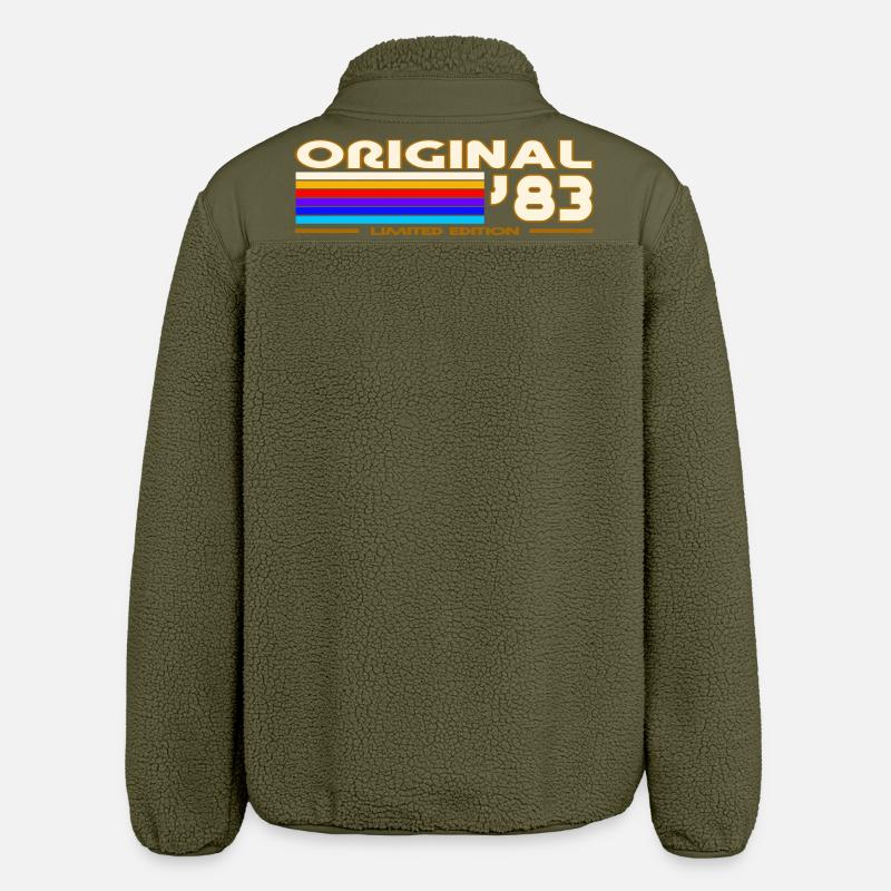 Original 83 Rainbow Retro Logo - Veste sherpa unisexe coupe décontractée Stanley/Stella - kaki