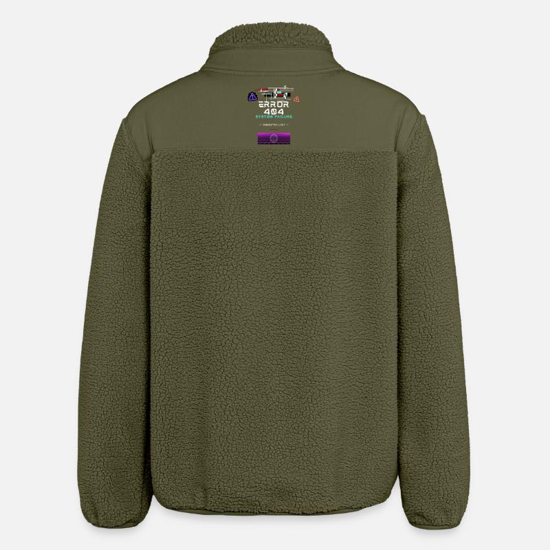 Cyberpunk & Static - Relaxed Fit Unisex Sherpa Jacket by Stanley/Stella - khaki