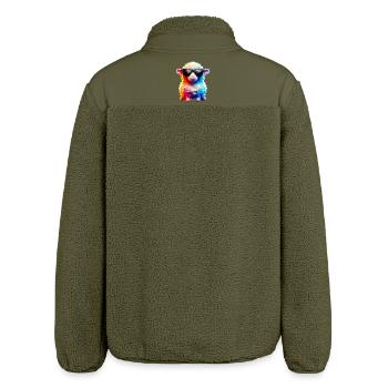 Coole Lammfell-Sonnenbrille - Relaxed Fit Unisex Sherpajacke von Stanley/Stella - Khaki - Hinten