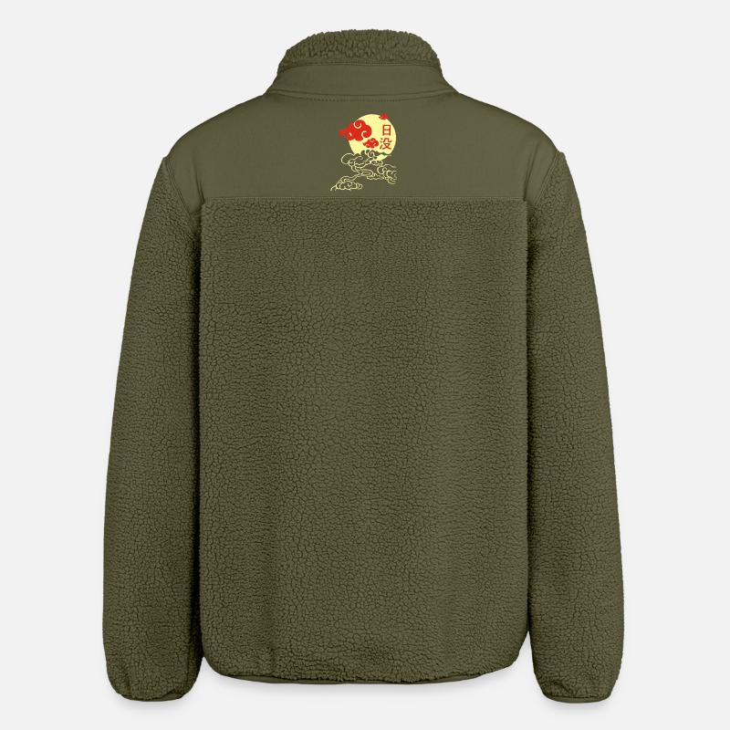 Coucher de soleil manga - Veste sherpa unisexe coupe décontractée Stanley/Stella - kaki