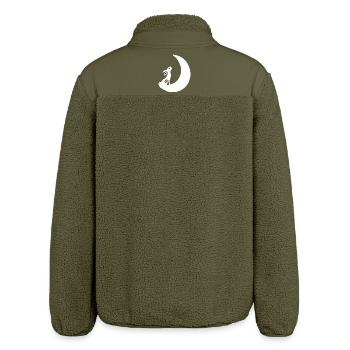 A rabbit on the moon - Relaxed Fit Unisex Sherpa Jacket by Stanley/Stella - khaki - Back