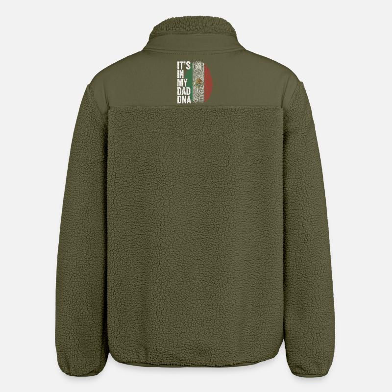 Drapeau Mexique Empreinte Papa Mexicain - Veste sherpa unisexe coupe décontractée Stanley/Stella - kaki