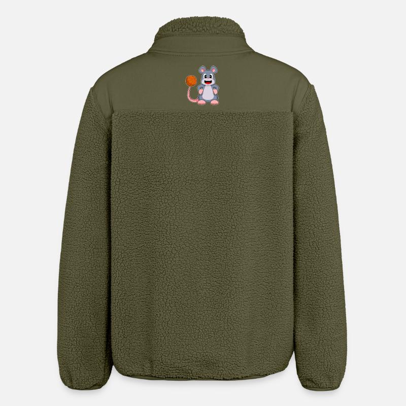 Souris Basketteur Basketteur - Veste sherpa unisexe coupe décontractée Stanley/Stella - kaki