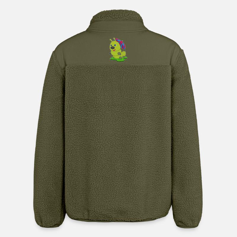 Raupe Regenschirm - Relaxed Fit Unisex Sherpajacke von Stanley/Stella - Khaki