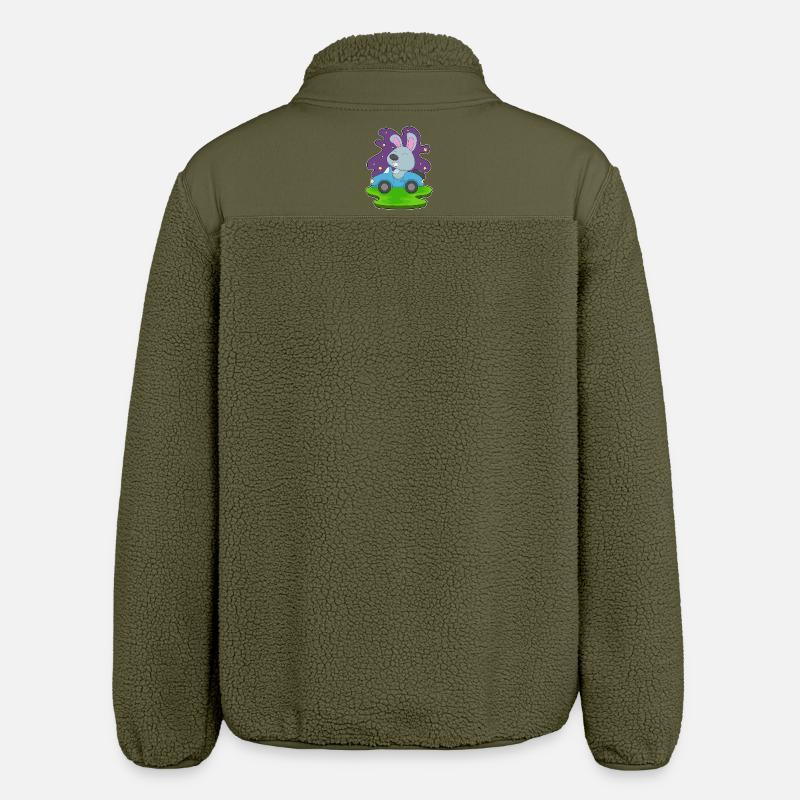 Hase Auto - Relaxed Fit Unisex Sherpajacke von Stanley/Stella - Khaki