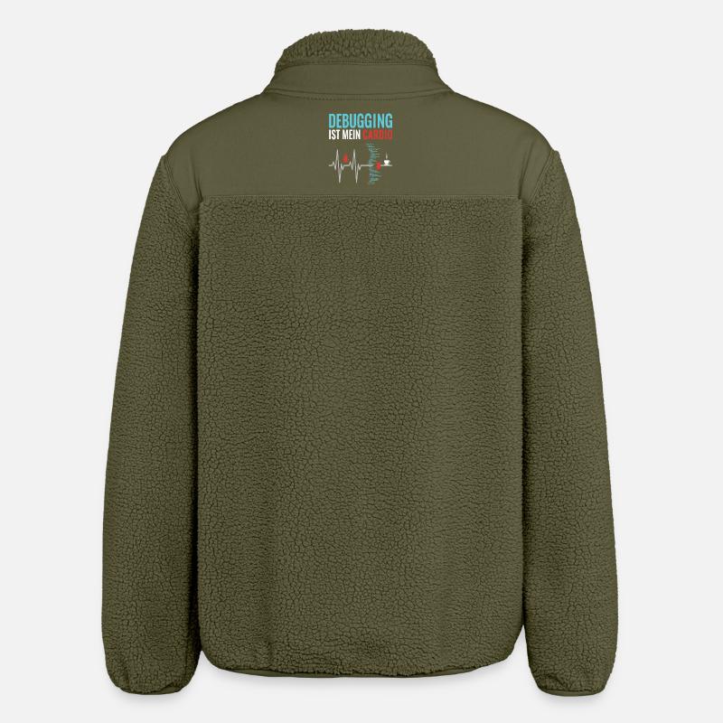Debugging ist mein Cardio - Programmierer Nerd - Relaxed Fit Unisex Sherpajacke von Stanley/Stella - Khaki