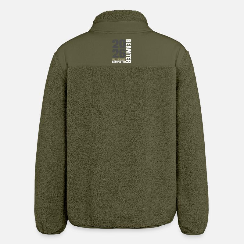 Beamter Auf Lebenszeit 2026 - Relaxed Fit Unisex Sherpajacke von Stanley/Stella - Khaki
