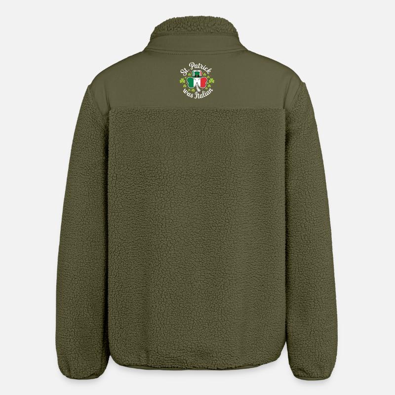Saint Patrick était italien - Veste sherpa unisexe coupe décontractée Stanley/Stella - kaki