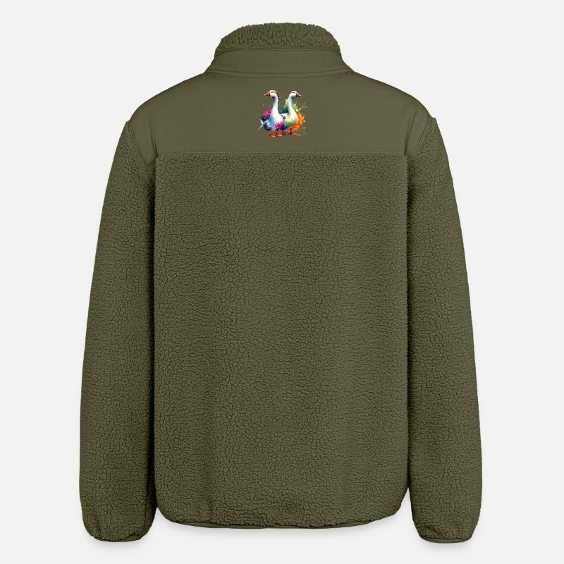 Emdengans Embden Goose - Veste sherpa unisexe coupe décontractée Stanley/Stella - kaki