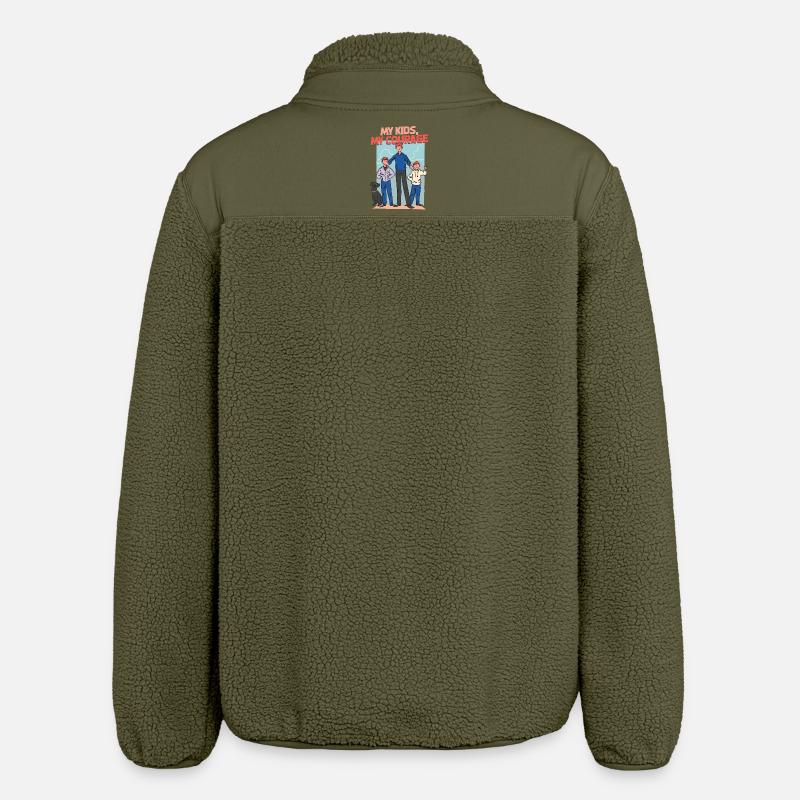 Single Dad Single Dad - Relaxed Fit Unisex Sherpa Jacket by Stanley/Stella - khaki