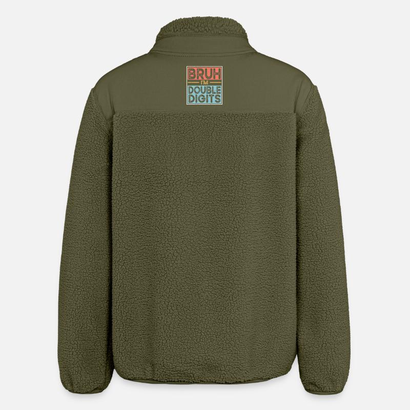 Mec, je suis à deux chiffres - Veste sherpa unisexe coupe décontractée Stanley/Stella - kaki