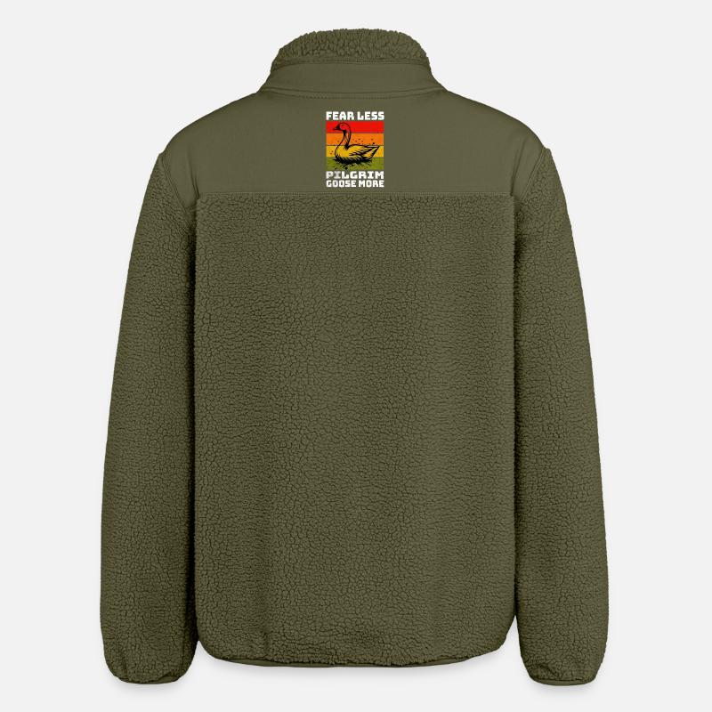 Pilgrim Goose Pilgrim Gans - Relaxed Fit Unisex Sherpa Jacket by Stanley/Stella - khaki