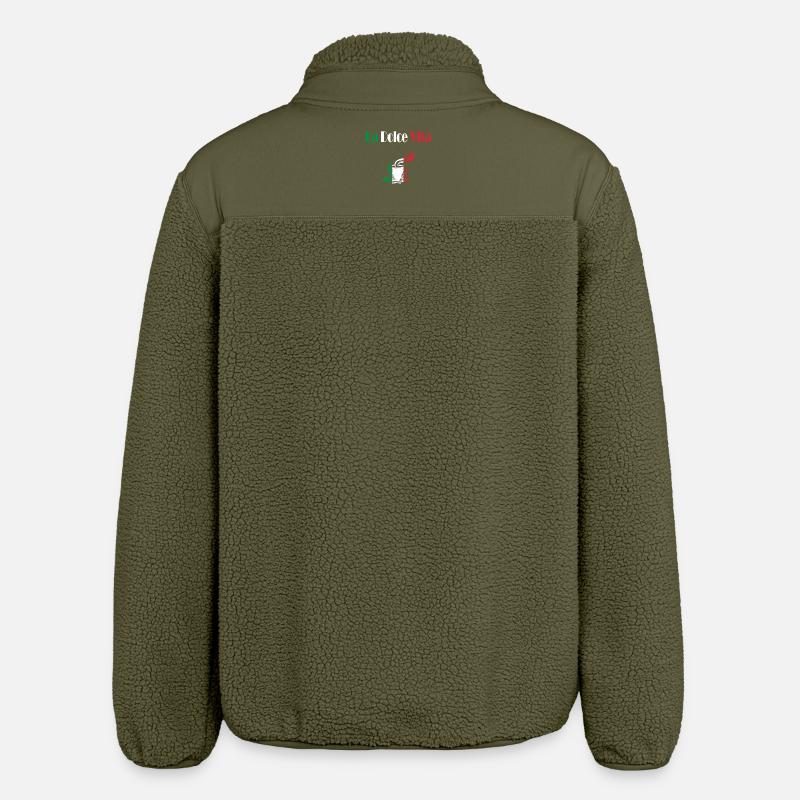 La Dolce Vita coffee - Relaxed Fit Unisex Sherpa Jacket by Stanley/Stella - khaki