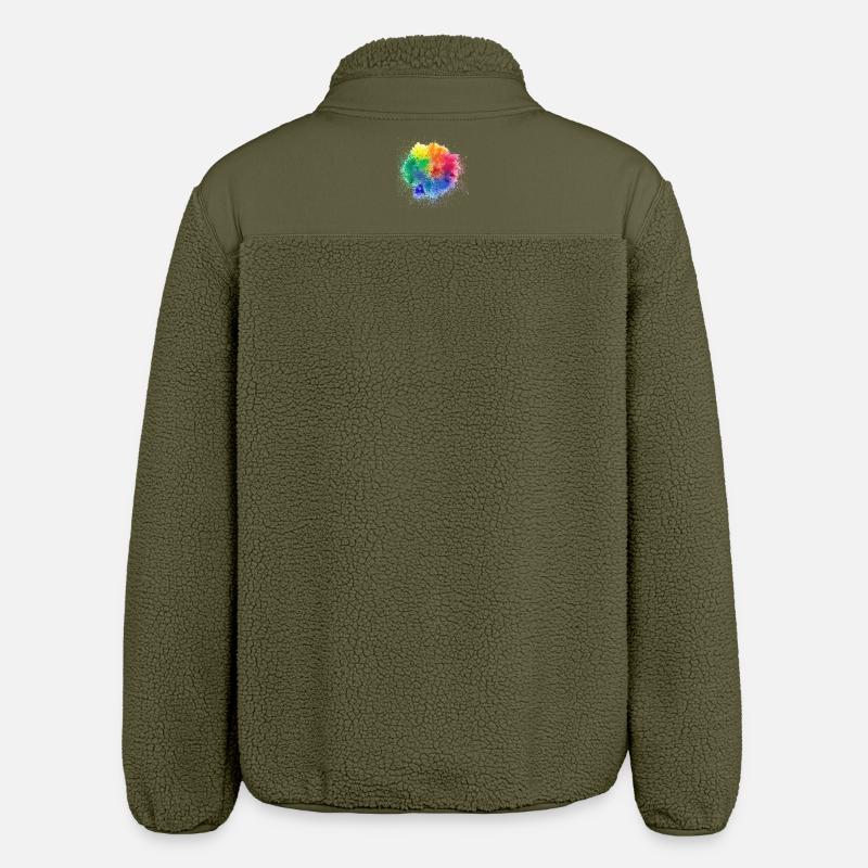 Pop de couleur Design - Veste sherpa unisexe coupe décontractée Stanley/Stella - kaki