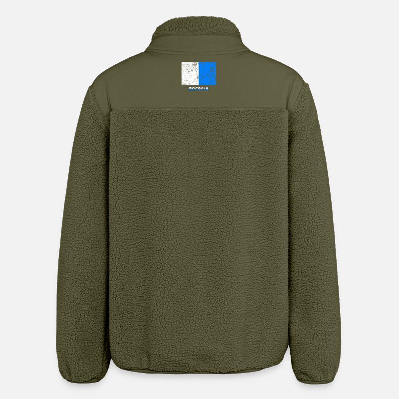 Drapeau Brescia drapeau Fahne drapeau drapeau - Veste sherpa unisexe coupe décontractée Stanley/Stella - kaki