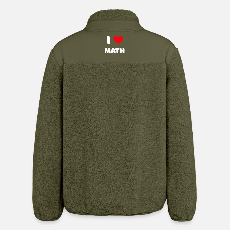 J'adore les maths - Veste sherpa unisexe coupe décontractée Stanley/Stella - kaki
