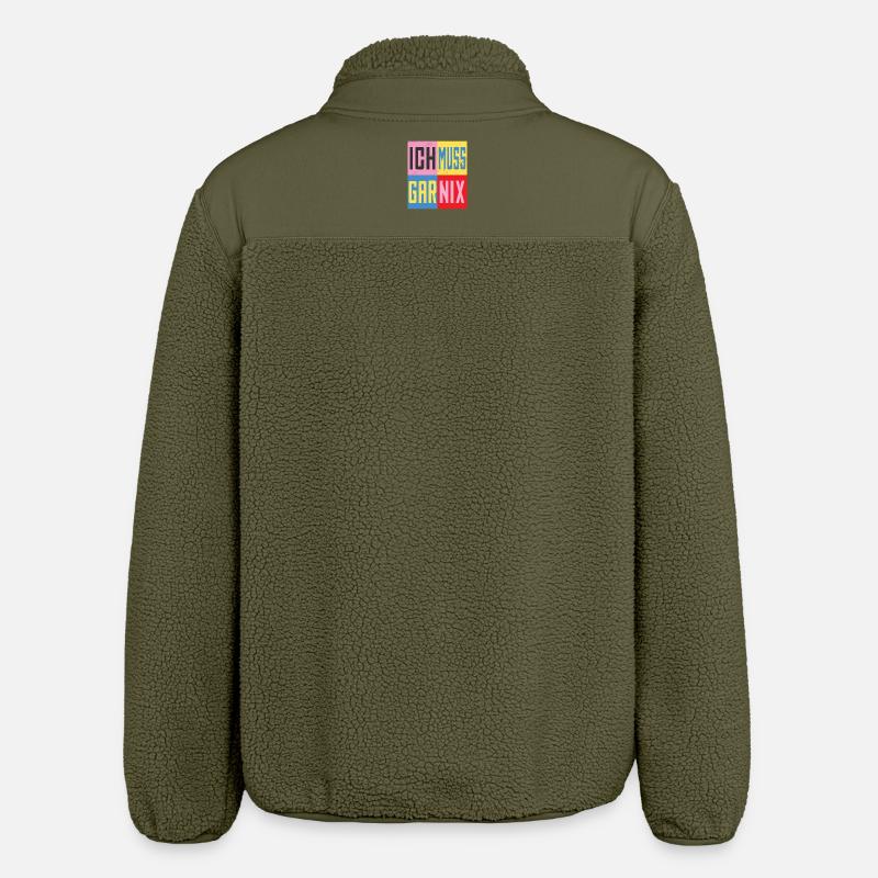 Ich Muss Gar Nichts - Relaxed Fit Unisex Sherpajacke von Stanley/Stella - Khaki