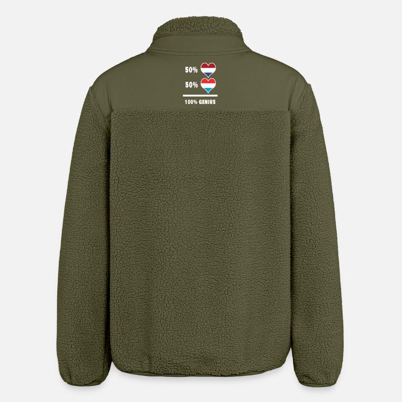 Luxembourg et Pays-Bas - Genial//Geschenk - Veste sherpa unisexe coupe décontractée Stanley/Stella - kaki