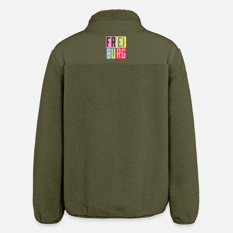 Freiburg Städte Design - Relaxed Fit Unisex Sherpajacke von Stanley/Stella - Khaki